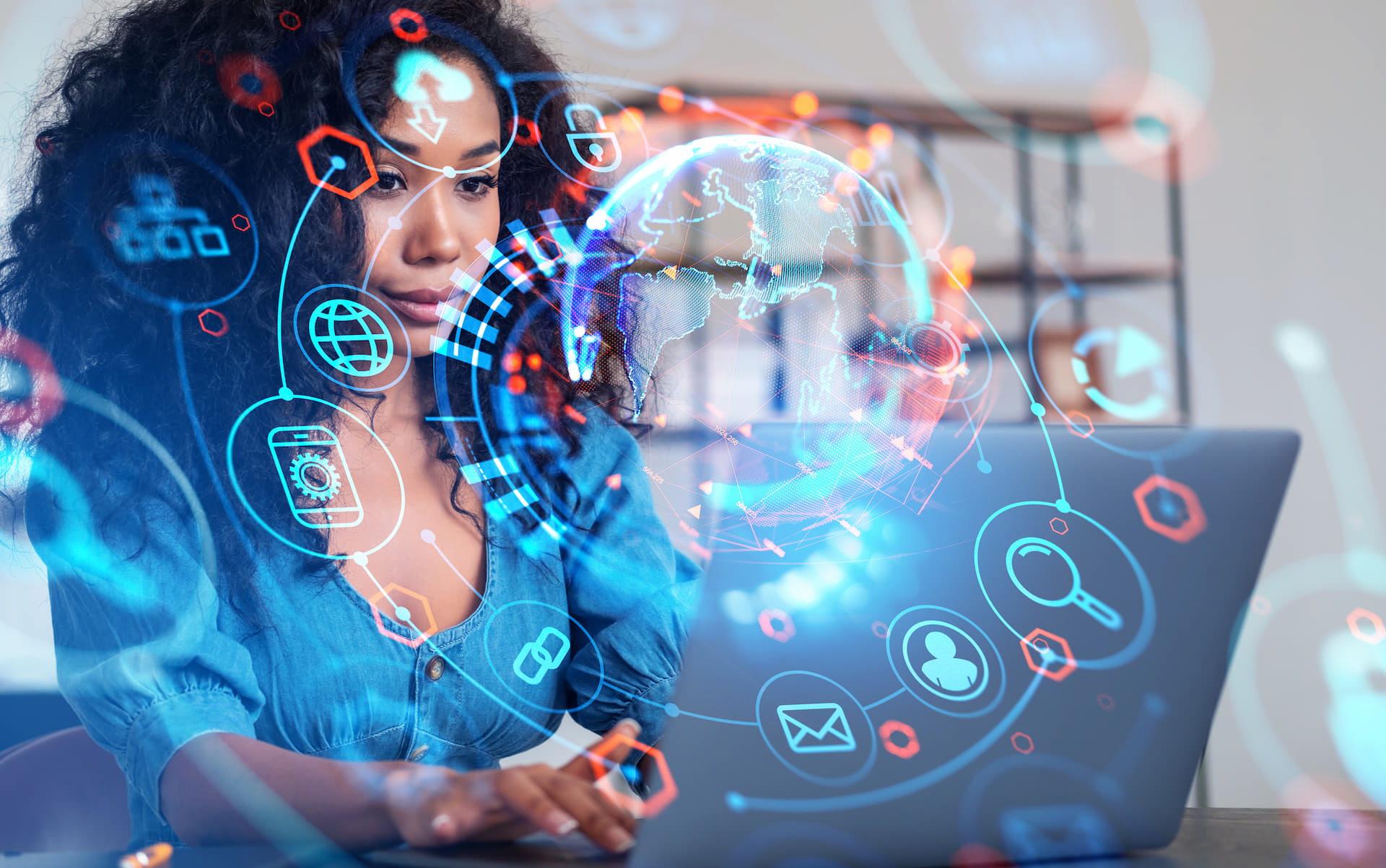 Blockchain und Marketing – passt das zusammen? Blockchain im Marketing: Ein Verkaufsstand mit Perlenketten, die sinnbildlich für viele verschiedene Blockchain-Netzwerke stehen sollen.