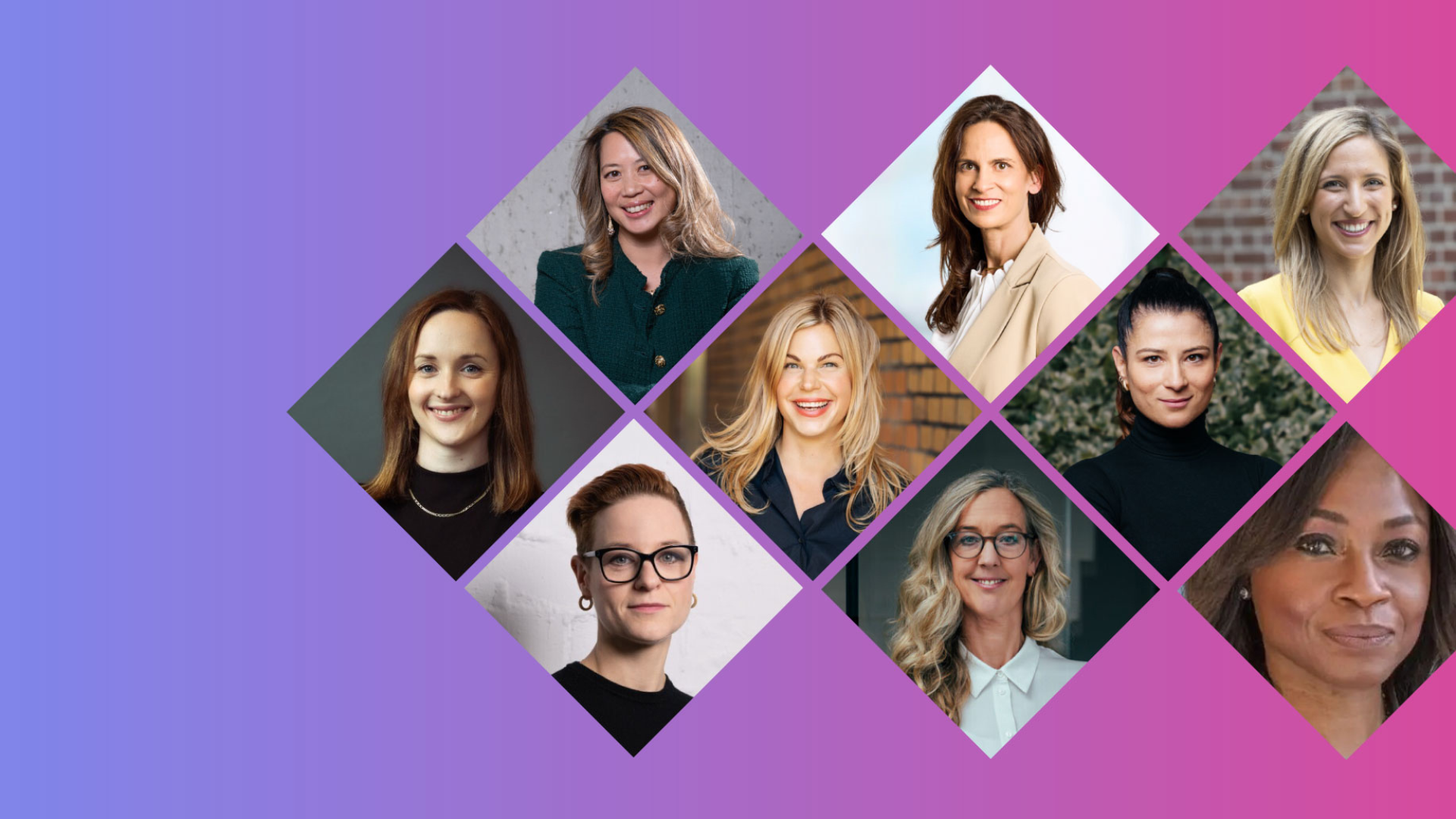 collage of 9 female role models