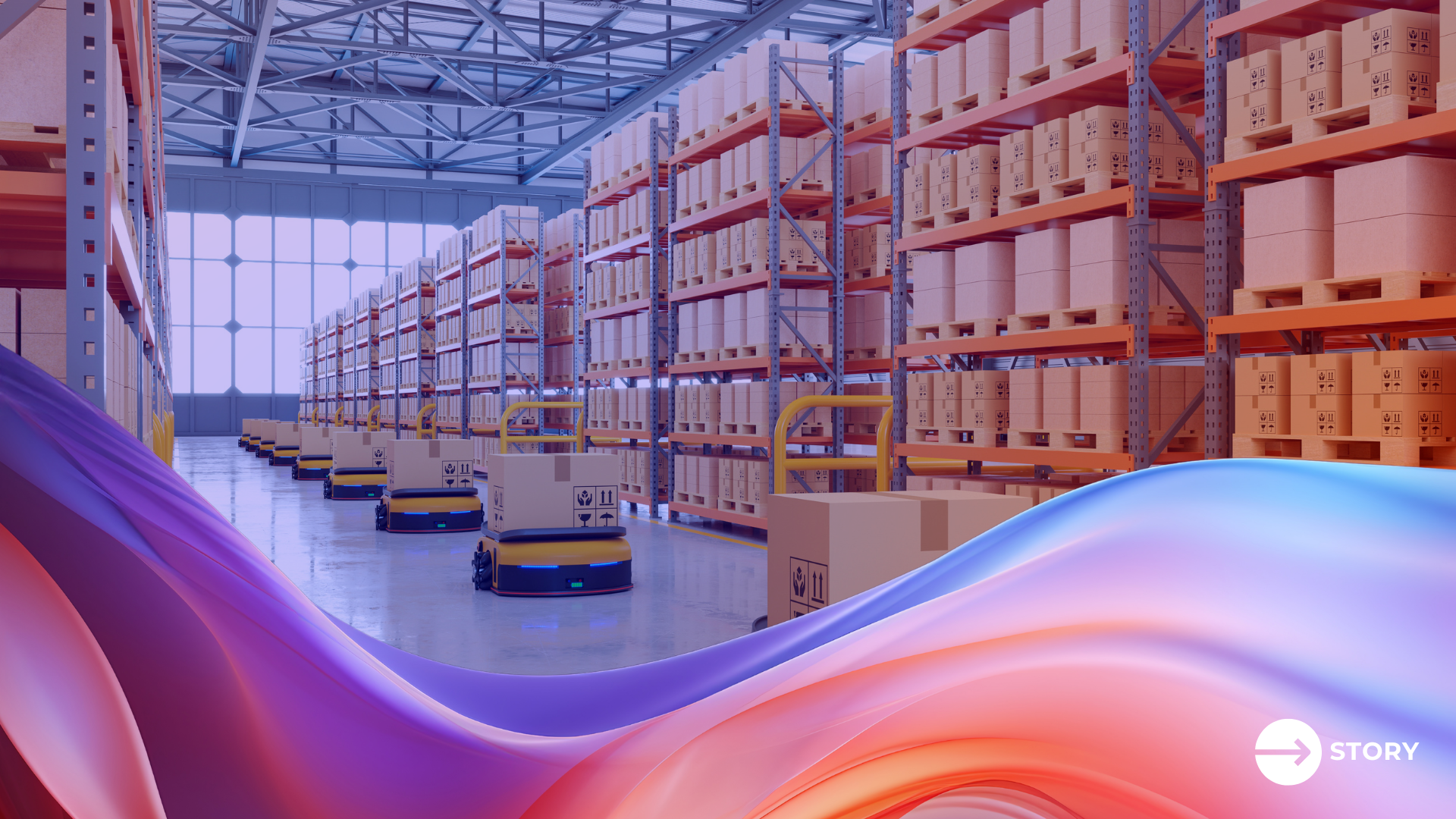 A large warehouse symbolizes the power of online marketplaces in ecommerce.