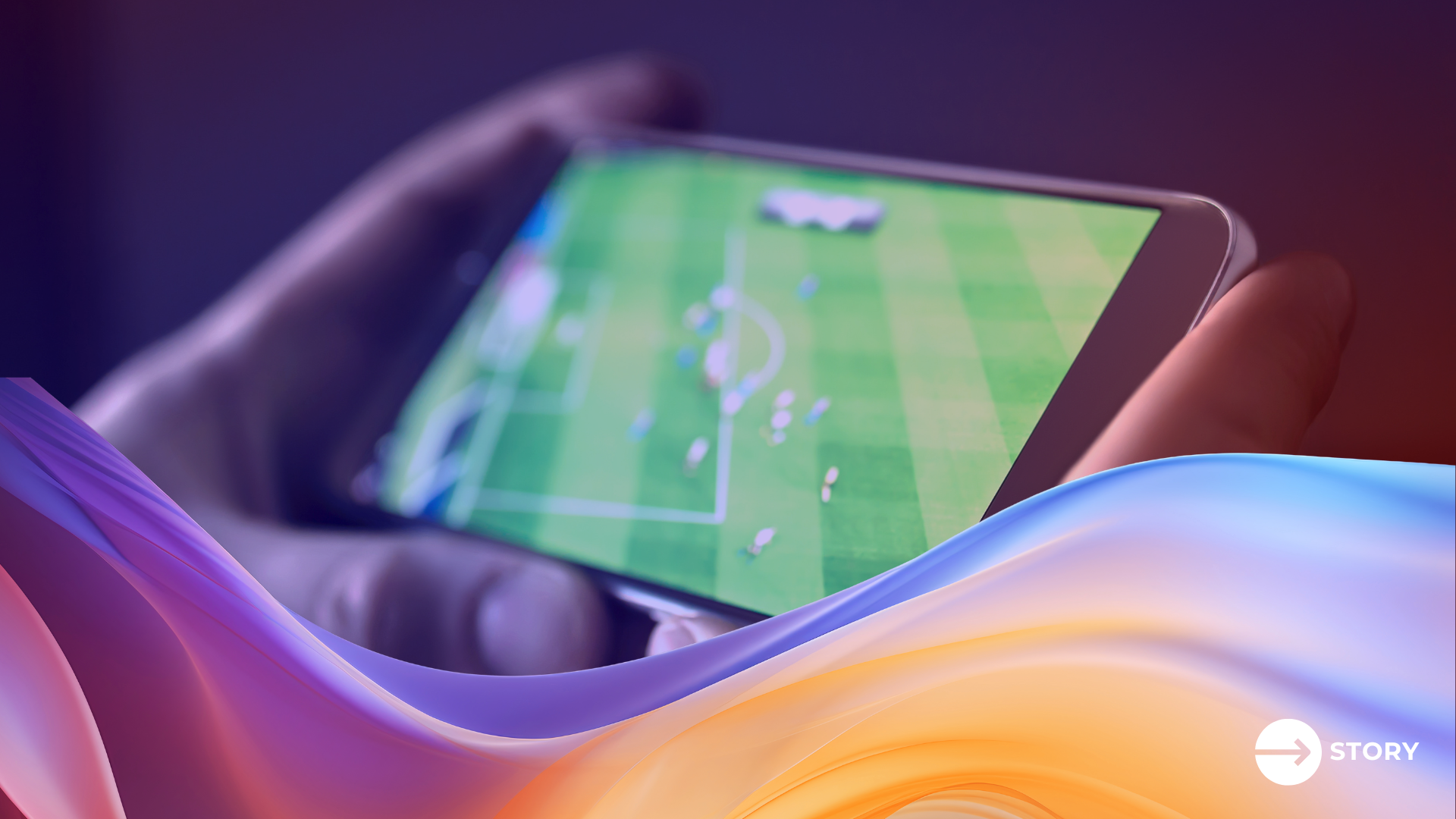Eine Person streamt die Fußball-Wm 2026 live auf ihrem Smartphone.